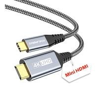 Câble USB-C vers Mini HDMI [pas HDMI, 2m, 4K@60Hz, 2K@120Hz] - Câble Haute Vitesse Uni-Directionnel Type-C vers Mini HDMI, pour Steam Deck, Ordinateur Portable, MacBook, Moniteur Portable