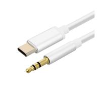 Câble USB C vers Mini Jack 3.5mm Audio Auxiliaire 1 Mètre Compatible avec Vivo Y19sGT 5G. Relier Votre Mobile à Votre Casque, Enceinte, autoradio