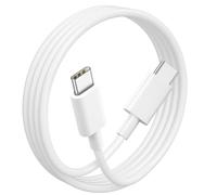 Câble USB C vers Type c Charge Rapide 1.8m, Chargeur Chromebook USB C 65W pour Hp Lenovo Thinkpad/Yoga Dell/Asus/Samsung/Acer/Google Pixel/honor MagicBook/DJI/iphone 17 16 air/ipad 10 min 6, Blanc