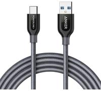 Câble USB C vers USB 3.0 de 180 cm Powerline+ Extra Solide pour Appareils USB Type C (Samsung Galaxy S8/8+/9, Nouveau MacBook, Huawei P10, Google Pixel, Nexus 6P, LG V20 G5 .)