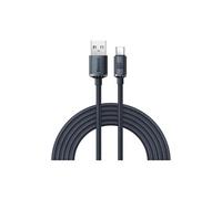 Câble USB-C vers USB-A 100W Série Crystal Shine Charge et Synchronisation 2m Noir