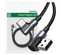 UGREEN Câble USB-C vers USB-A 2.0 US176 – 3 m 3 A coudé