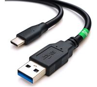 Câble USB-C vers USB-A 3.0 noir 2m charge 3A transfert 5Gbps double blindage moulé