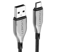 Cygnett - Câble USB-C vers USB-A blindé - USB 2.0, Charge rapide 60 W - 1 m, Noir