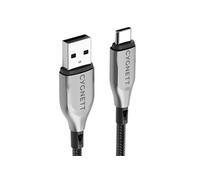 Cygnett - Câble USB-C vers USB-A blindé - USB 2.0, Charge rapide 60 W - 1 m, Noir