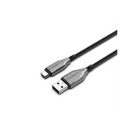 Cygnett Câble USB-C vers USB-A Série Armoured – USB 2.0, 60 W charge rapide, 480 Mbps, 2 m, noir