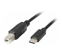 Câble USB C vers USB B 2.0 - Lanberg - 1,8 m - Noir - Haute qualité - Transfert rapide