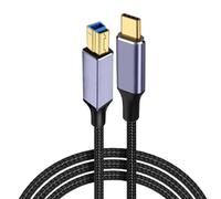 Câble USB C vers USB B 3.0 mâle vers mâle, transfert de données, câble d'imprimante de Type C plaqué or, Durable, haute vitesse pour Epson/HP/Canon 1.5m