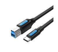 Câble USB-C vers USB-B 3.0 Vention for boîtier de disque dur, boîtier de disque, caméra Web, lecteur vidéo numérique Blu-ray, cordon carré de type C(0.5m)