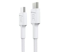 Cable White USB-C Type C 30cm Green Cell PowerStream with fast charging Power Delivery 60W, Ultra Charge, Quick Charge 3.0