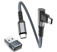 Câble USB C vers USB C 100W à Angle Droit avec Adaptateur USB 0.3M,Type C Câble PD Charge Rapide pour MacBook,iPhone 15 Max,iPad Pro 10th Air 4 5 Mini 6,Samsung Galaxy S22 S23 S24 A72 A73,Z Flip Fold