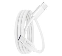Câble USB-C vers USB-C 100W Compatible Android Auto et Apple CarPlay 65cm LinQ Blanc