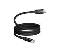 Câble USB-C vers USB-C 100W PD 5A 120cm Soft Link avec Puce E-Marker Intelligent Crong Noir