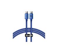 Baseus Câble de chargement Crystal Shine 100W PD Type-C 120 cm Bleu