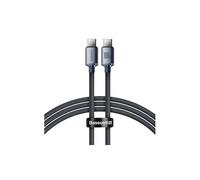 Câble USB-C vers USB-C 100W Série Crystal Shine Charge et Synchronisation 1,2m Noir