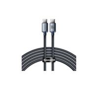 Câble USB-C vers USB-C 100W Série Crystal Shine Charge et Synchronisation 2m Noir