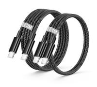Câble USB C vers USB C 1M+2M 2Pack, 60W Câble USB C Charge Rapide Samsung Câble Chargeur Type C Cordon Nylon Tressé Fil USB-C pour Samsung S25 S24 S23 Ultra,iPhone 17 16 15 Pro Max,iPad Pro/Air,Xiaomi