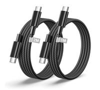 Câble USB C vers USB C [1M+2M /Lot de 2], PD 60W Cable USB-C Charge Rapide Type C Câble Chargeur pour iPhone 17 16 15 Pro Max Air 16e, iPad Pro, Samsung Galaxy S25 Ultra S24 S23 S22, Google, Xiaomi