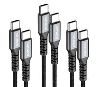 Câble USB C vers USB C 1m 3 pièces, 65W Cable USB C Charge Rapide Court | Nylon Tressé,pour iPhone 17 16 15 Série,Galaxy S25 S24 S23 S22 S21,Pixel,iPad,MacBook,Switch,PS5,PowerBank,Huawei P50 P40