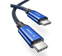 Câble USB C vers USB C 1M,Câble USB Type C Charge Rapide 100W 20V/5A PD Nylon Tressé pour MacBook Pro,iPad Pro 2021/2018,Samsung Galaxy S20/S10, Note 10, A70, Google Pixel, Nintendo Switch