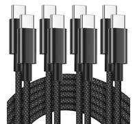 Câble USB C vers USB C 1M/Lot de 4, 60W Cable Chargeur USB C Charge Rapide pour iPhone 17 16 15 Pro Max/Pro/Air/iPad, Macbook, Sam-sung Galaxy S25/S24/S23, Nylon Cordon USB C vers USB C Cable Type C