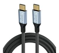 Câble USB C vers USB C 20 Gbps, USB 3.2 Gen 2x2 Câble, Type C Charge Rapide 100W 20V/5A, Transmission Vidéo 4K@60Hz, Compatible avec Téléphones, Moniteurs, Hub, Appareils USB C (2m)