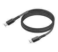 Forcell Câble USB-C vers USB-C 240W Power Delivery 3.1 Tressé Carbone 1m Noir