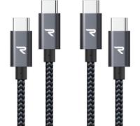 Cable USB C vers USB C [2M, 100W, PD3.0] - Nylon Tressé - Compatible iPhone 16/15 Pro Max, MacBook, iPad Pro, Samsung Galaxy S23/S22, Google Pixel, Nintendo Switch