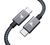 Cable USB C vers USB C [2M, 100W, PD3.0] - Nylon Tressé - Compatible iPhone 16/15 Pro Max, MacBook, iPad Pro, Samsung Galaxy S23/S22, Google Pixel, Nintendo Switch