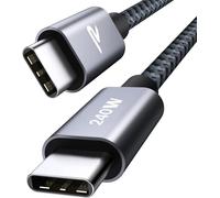 Cable USB C vers USB C [2M, 100W, PD3.0] - Nylon Tressé - Compatible iPhone 16/15 Pro Max, MacBook, iPad Pro, Samsung Galaxy S23/S22, Google Pixel, Nintendo Switch