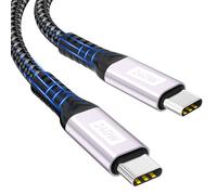 Câble USB-C vers USB-C,2m 240W charge rapide PD 5 A,gaine en nylon Compatible avec iPhone 17/16/15 Pro Max/Pro/Plus,Samsung Galaxy S24/S23/S22,MacBook Pro/Air,iPad,Huawei et Pixel