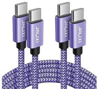 Cable USB C vers USB C 2m, 60W Câble USBC Charge Super Rapide pour iPhone 16/15 Pro Max, pour iPad 10th Air 4 5 6, Samsung Galaxy S24 Ultra S23 Plus Fe, Pixel 9 9a 8 8a, Violet
