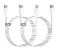 Câble USB C vers USB C 2M Lot de 2, 60W Cable iPhone USB C Charge Rapide pour iPhone 15 16 17, Cable Type C Fil Câble USB C Charge Rapide pour Apple iPhone 17/Air/16/15/Pro Max/Plus,Macbook Pro,iPad