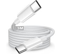 Câble USB C vers USB C 3M, 100W Câble USBC Charge Rapide pour iPhone 16/16 Pro Max/15/15 Pro Max/15 Plus, Macbook, iPad Air, Samsung, Cable Chargeur iPhone 15 16 Cable Chargeur Type C Cordon