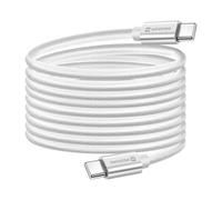 Câble USB-C vers USB-C 3m 60W Universel Charge et Transfert Rapide Swissten Argent