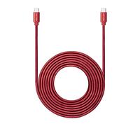 Câble USB C vers USB C 4,6m Alimentation 60W Extra long et extrêmement durable Câble de charge de type C compatible avec MacBook Pro/iPad Pro/Galaxy S20/Switch/Pixel/LG et autres chargeur USB C(rouge)