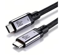 Câble USB C vers USB C 40Gbps 1m, 240W PD3.1 Charge Rapide Câble USB4 Gen3 Vidéo 8K 60Hz Data Sync à 40Gbps pour Macbook Pro Air M4 Imac iPad Pro Galaxy S25 Ultra Laptop Thunderbolt 4 Thunderbolt 3