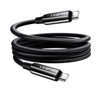 Câble USB-C vers USB-C 4A Power Delivery 80W en Nylon Tressé Résistant 1,2m Noir