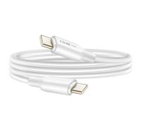 Câble USB-C vers USB-C 4A Power Delivery 80W en Silicone Flexible 1,2m Blanc