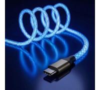 Câble USB C vers USB C, 60 W LED de type C, câble de charge rapide pour iPhone 15/15Pro/15Plus/15ProMax, MacBook Pro 2020, iPad Pro 2020, iPad Air4, Samsung S23+/S23 Ultra (bleu, 0,9 m)