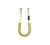 Câble USB-C vers USB-C 60W Spiralé 1.2m Série POP Charge Rapide Jaune