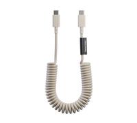 Câble USB-C vers USB-C 60W Spiralé 1.2m Série POP Charge Rapide Native Union Beige