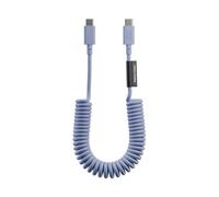 Câble USB-C vers USB-C 60W Spiralé 1.2m Série POP Charge Rapide Native Union Bleu