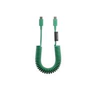 Câble USB-C vers USB-C 60W Spiralé 1.2m Série POP Charge Rapide Vert