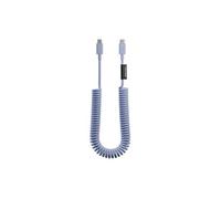 Câble USB-C vers USB-C 60W Spiralé 2.4m Série POP Charge Rapide Bleu