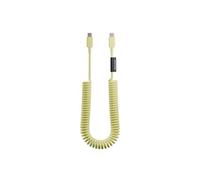 Câble USB-C vers USB-C 60W Spiralé 2.4m Série POP Charge Rapide Jaune