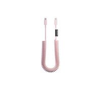 Câble USB-C vers USB-C 60W Spiralé 2.4m Série POP Charge Rapide Rose