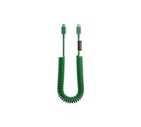 Câble USB-C vers USB-C 60W Spiralé 2.4m Série POP Charge Rapide Vert