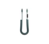 Câble USB-C vers USB-C 60W Spiralé 2.4m Série POP Charge Rapide Vert sauge