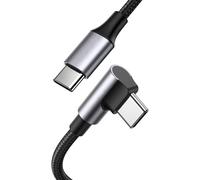 Câble USB C vers USB C à angle droit 100W PD, chargeur rapide de Type C, alimentation à 90 degrés, transfert de données, plomb pour iPad et Samsung